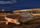 Flughafen Zürich bei Nacht